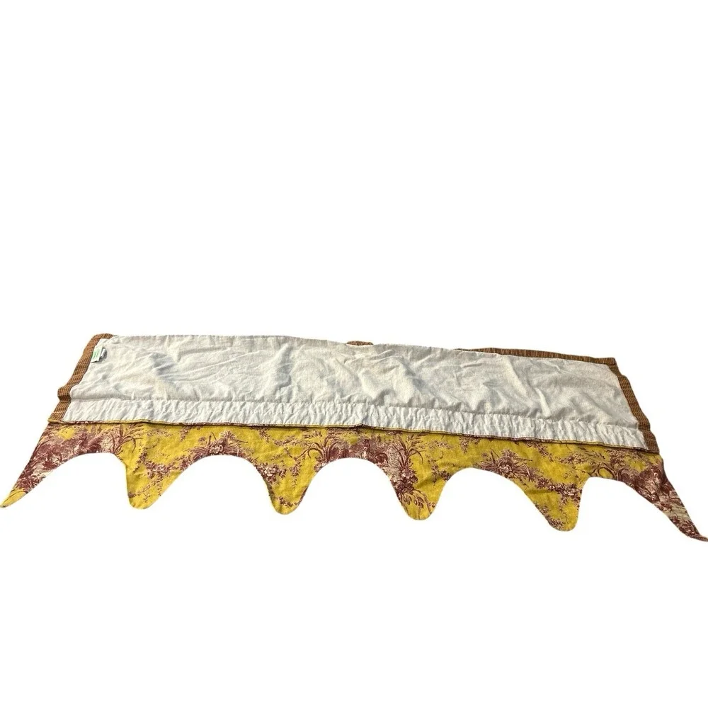 Waverly French Country 2-Tier Scalloped Valance ~ La Petite Ferme Rooster